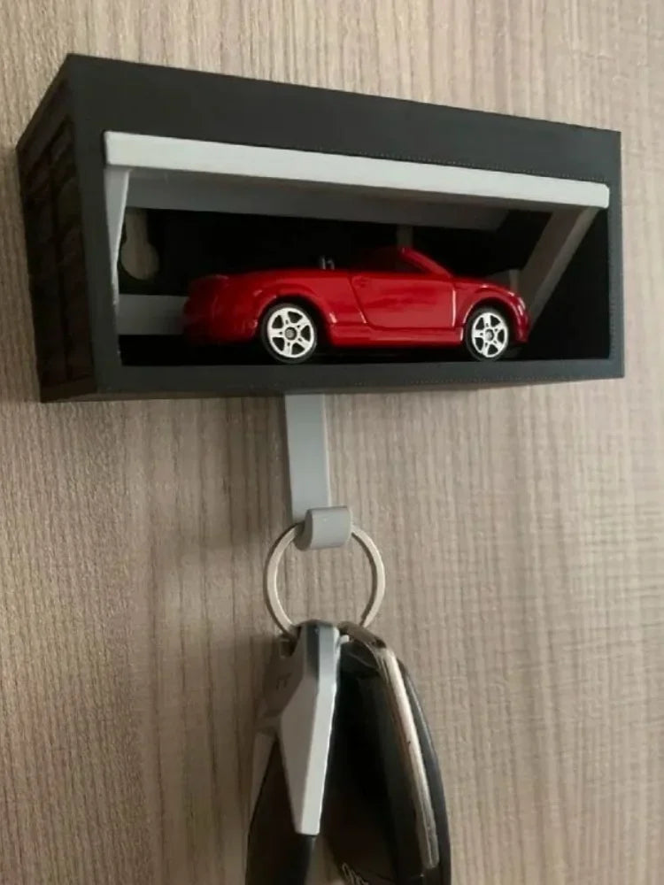 Car Garage Key Holder with Opening Door