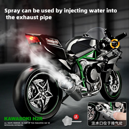 1:9 Kawasaki H2R With Spray Alloy Die Cast Motorcycle Model