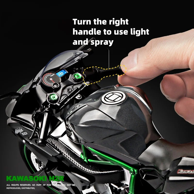 1:9 Kawasaki H2R With Spray Alloy Die Cast Motorcycle Model