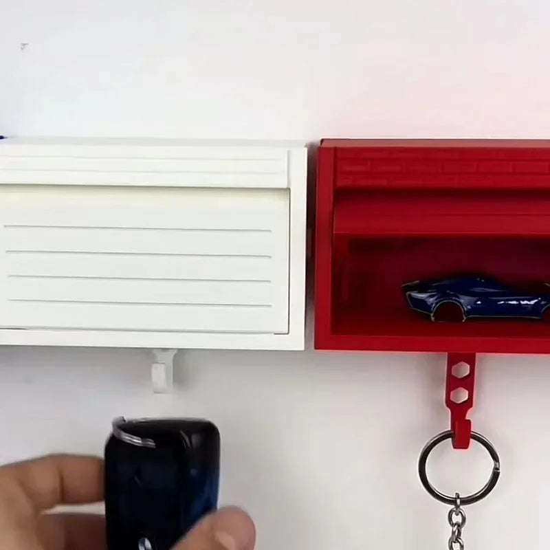 Car Garage Key Holder with Opening Door