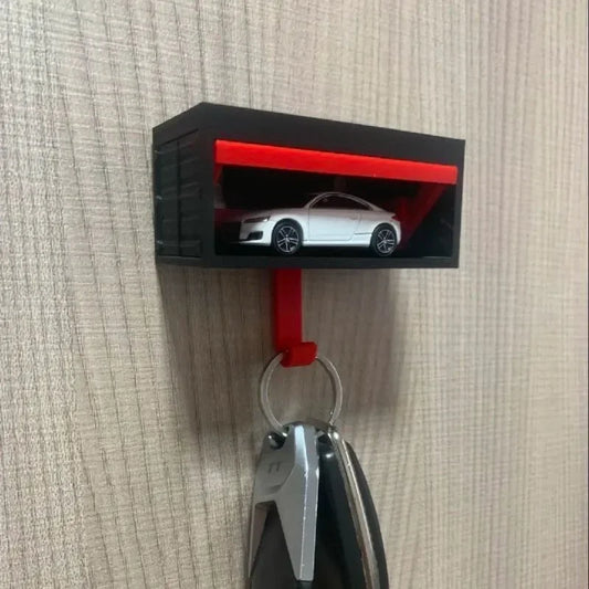 Car Garage Key Holder with Opening Door