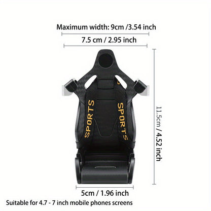 Racing Seat Design Car Phone Holder Mount Stand | Compatible for All Mobiles