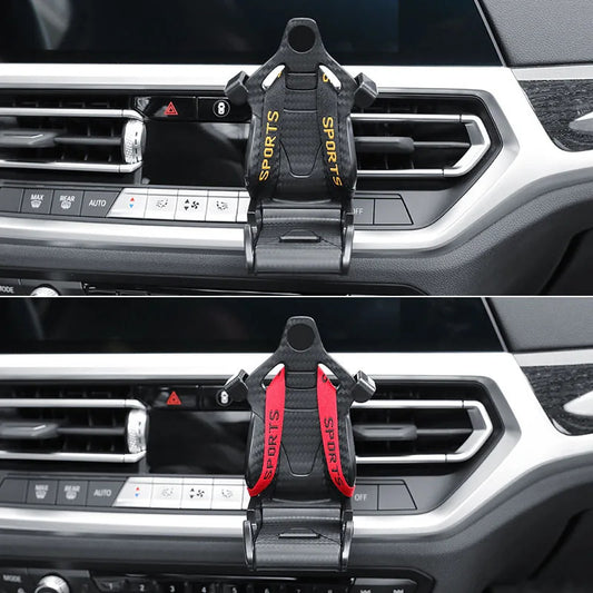 Racing Seat Design Car Phone Holder Mount Stand | Compatible for All Mobiles