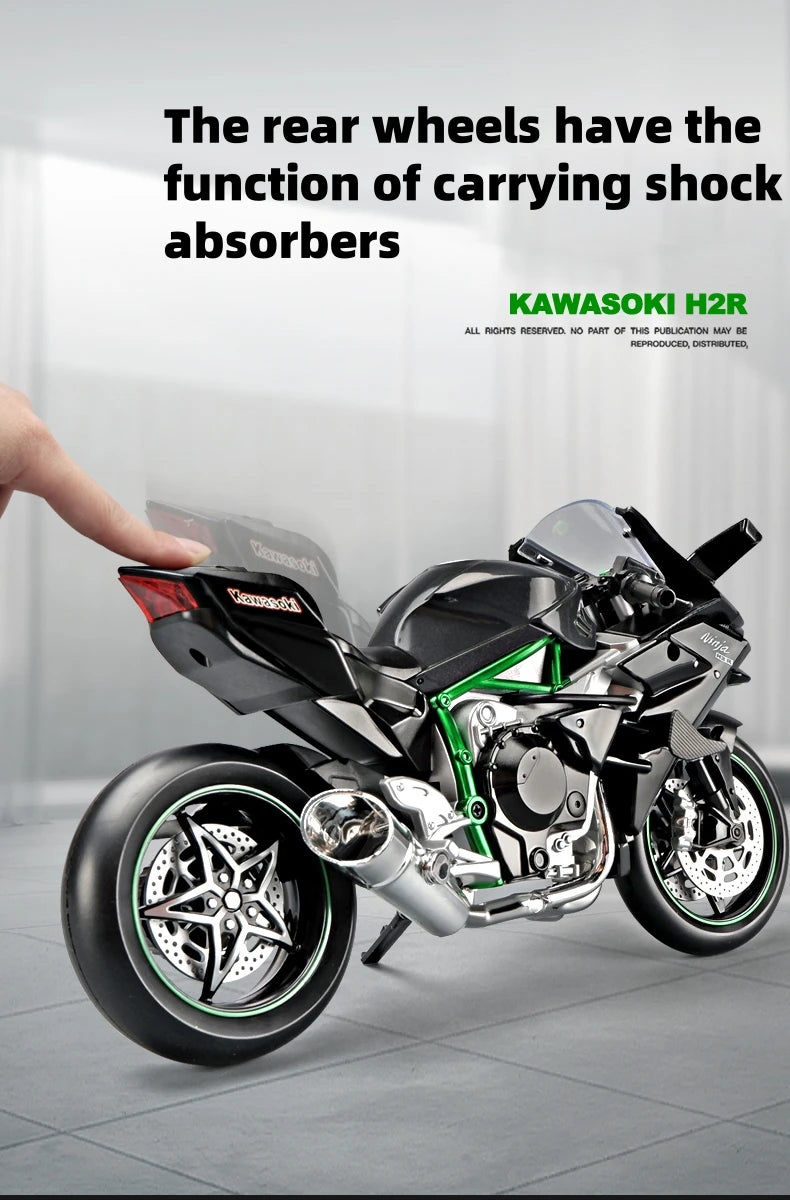 1:9 Kawasaki H2R With Spray Alloy Die Cast Motorcycle Model