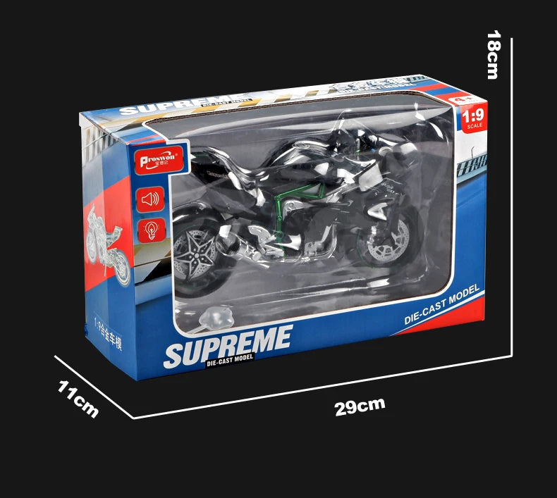 1:9 Kawasaki H2R With Spray Alloy Die Cast Motorcycle Model